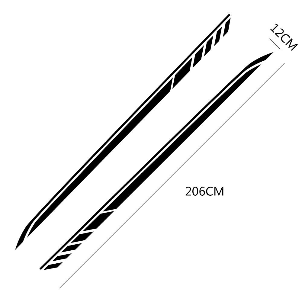 Автомобильные боковые полосы из ПВХ наклейки для Mercedes Benz W205 W204 W203 W212 C-Class C180 C200 C300 C63 Виниловый стайлинг Аксессуары для тюнинга