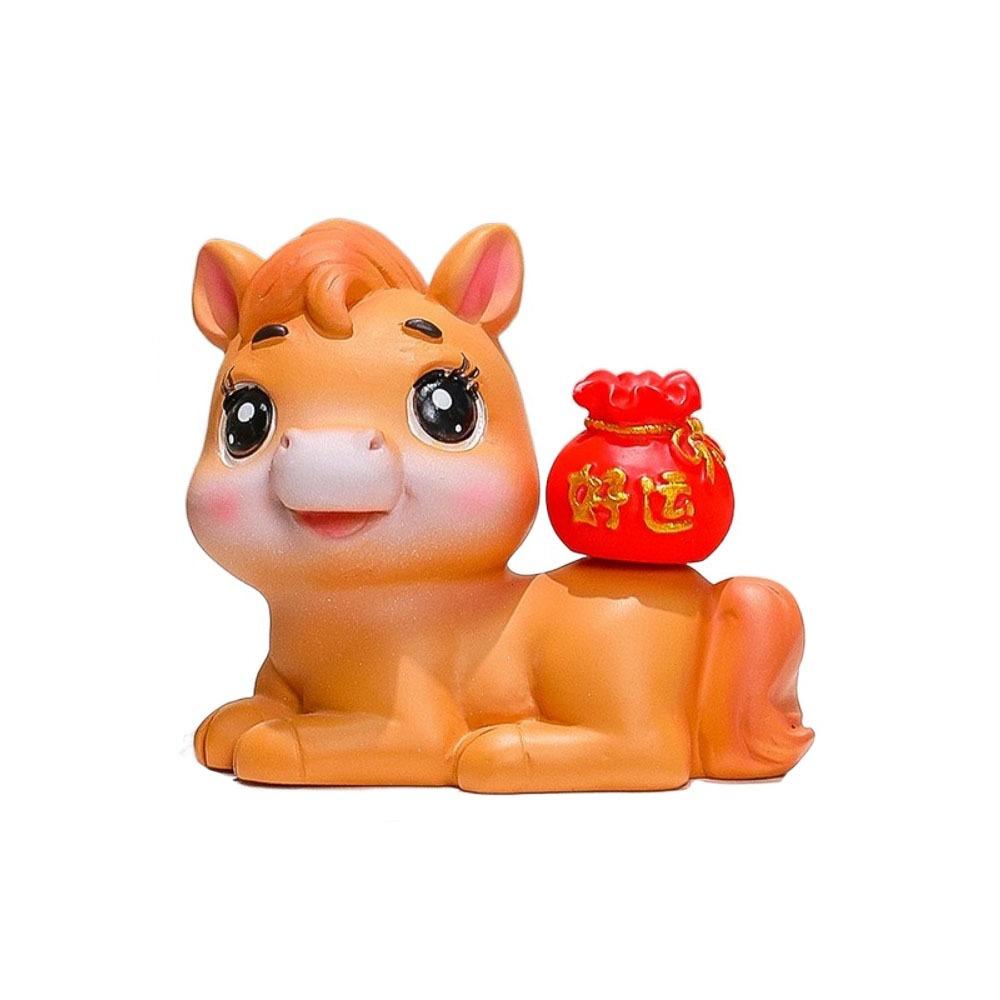 Resin Horse Figurines Chinese Style Horse Year Figurines Mascot Ornaments Horse Ornaments For Home