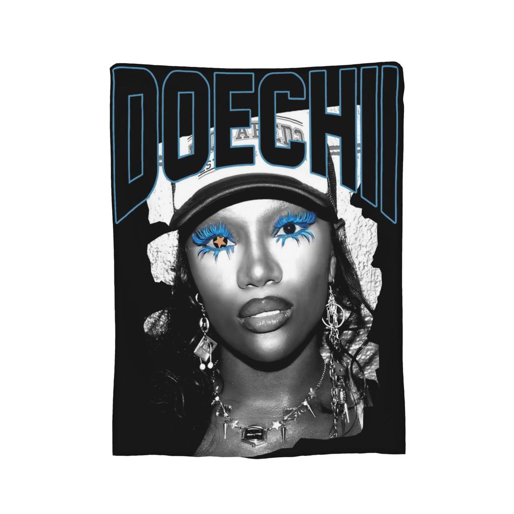 Doechii Rapper Blankets Velvet Printed Breathable Ultra-Soft Throw Blanket for Home Travel Plush Thin Quilt