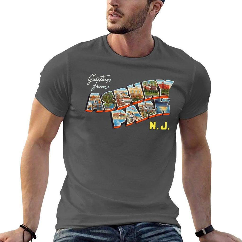 Greetings from Asbury Park New Jersey TShirt Graphic Print Short Sleeve TShirt