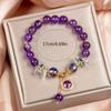 Bracelet 1Pc Beads Accents And Gift-Giving Ideal For Daily Wear With Cubic Zirconia Elegant Natural Stone For Women Amethyst High Quality
