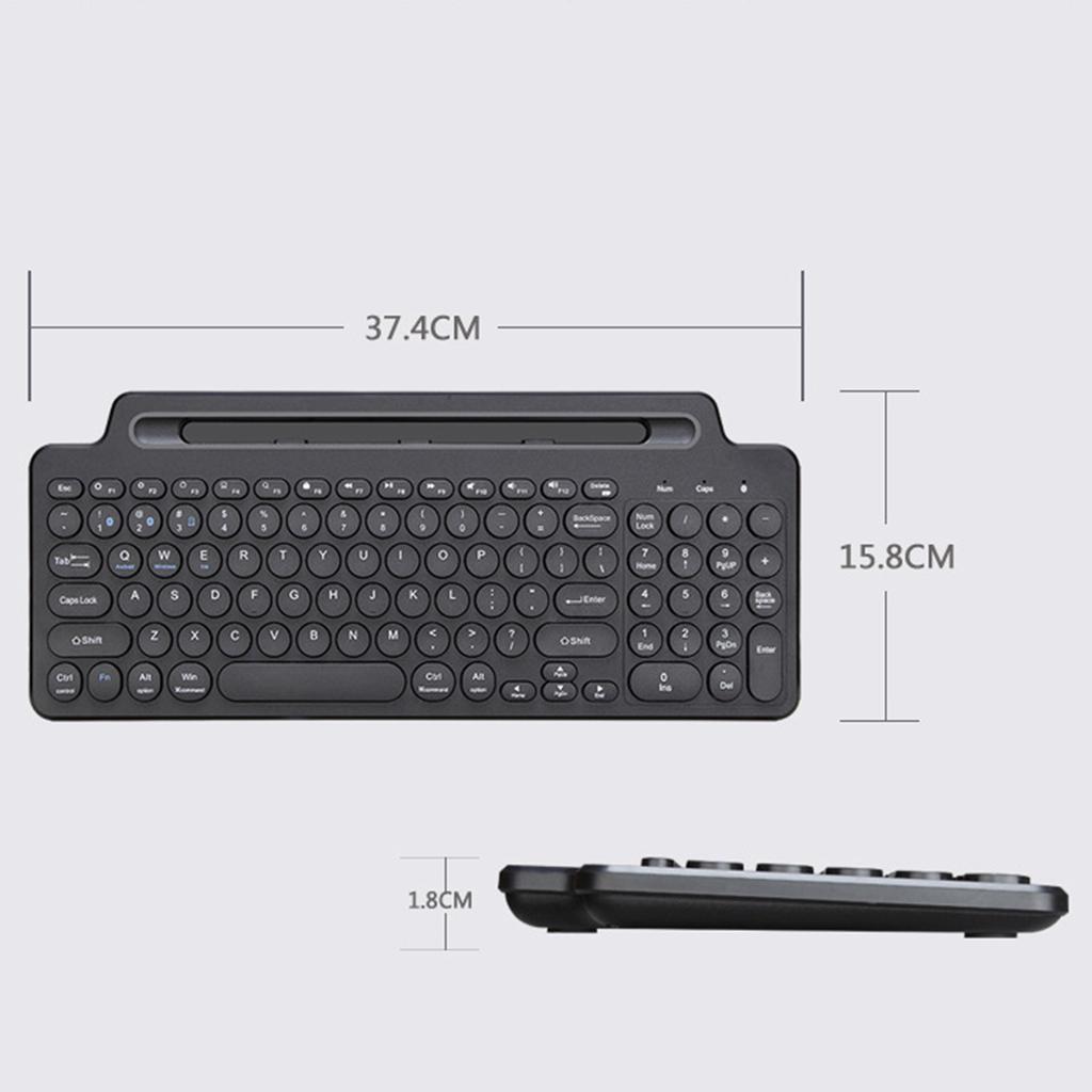 Wireless BT Keyboard 2.4GHz Keyboard Desktop Ultrathin Keyboard Tablet PC Mobile Phone Slot for