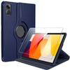Чехол + Закаленное стекло - BOOLING - для Xiaomi Redmi Pad SE 11" - Противоударный Вращающийся 360° - Темно-синий