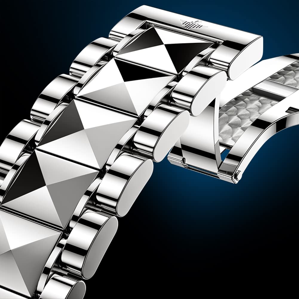 OUPINKE Watch Automatic Mechanical Watch Easy To Read Dial Waterproof Watch Calendar Automatic Manual Winding 40MM Hollow Dial Men's - Men's - -