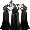 Halloween Cape Cos Death Cape Vampire Witch Robe Party Costume Adult Children Black Cape