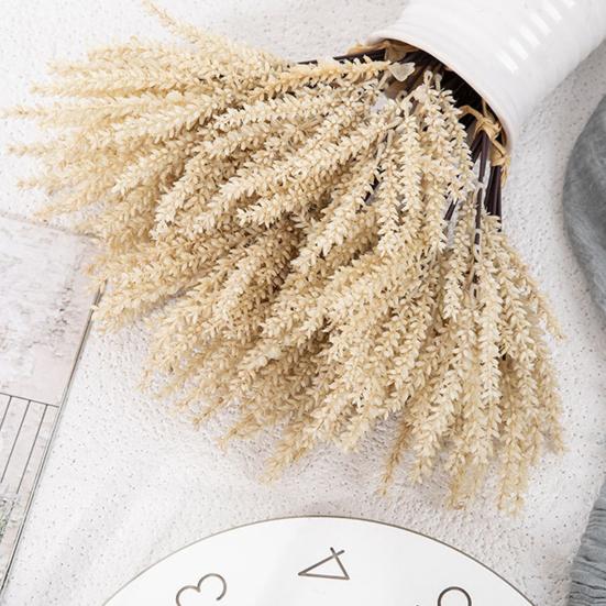 2 шт. Искусственные Стебли Пшеницы Искусственные Стебли Кукурузы Букет Искусственные Цветы Колосьев Пшеницы для Дома Кухни Офиса Цветочная Композиция Свадьбы