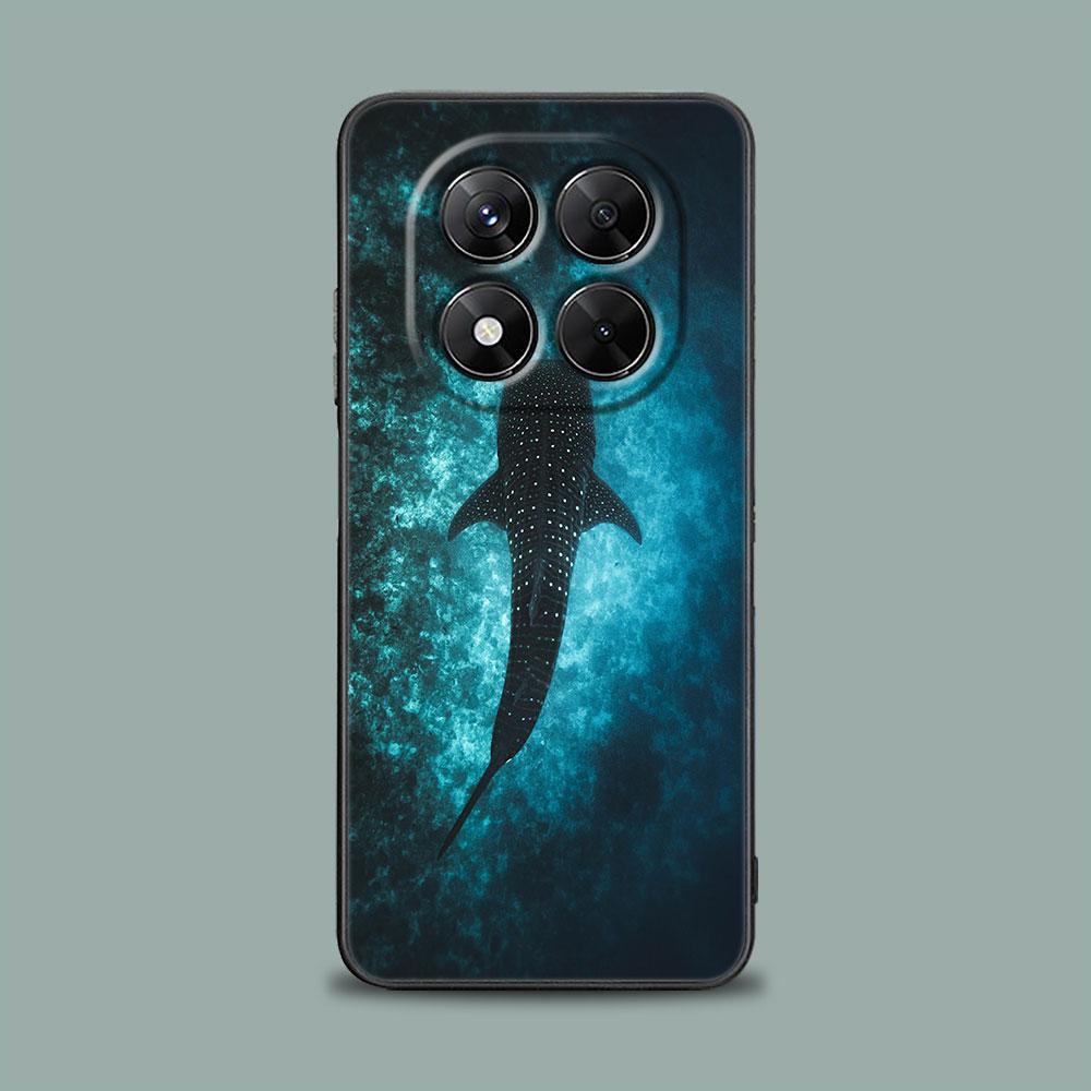 Чехол для телефона для Xiaomi Redmi 15C 14C 12C 13C Redmi Note 15 14 13 12 11 10 Pro Plus 5G 12S Мягкий чехол Океан Кит Акула Плавает