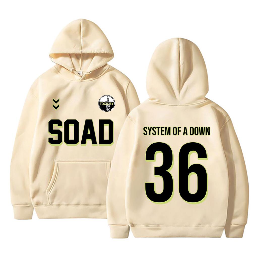 System of A Down Toxicity Album Football Style Graphic Hoodie Men Women Rock Retro Oversized Sweatshirt Male Pullover Streetwear
