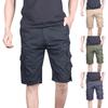 Модные мужские повседневные однотонные шорты со средней талией и карманами на открытом воздухе, брюки