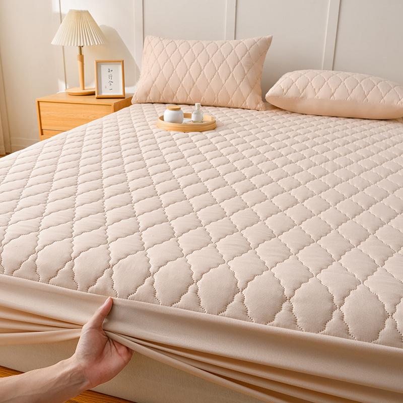 Водонепроницаемый стеганый чехол для матраса, утолщенный дышащий чехол для матраса для односпальной кровати размера «queen-size» и двуспальной кровати размера «king-size»
