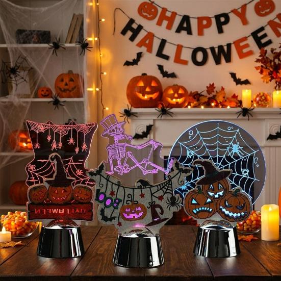 Ночник-тыква Yousheng на Хэллоуин, Креативная светодиодная лампа Jack O Lantern, Жуткий настольный декор для вечеринки, День Святого Валентина