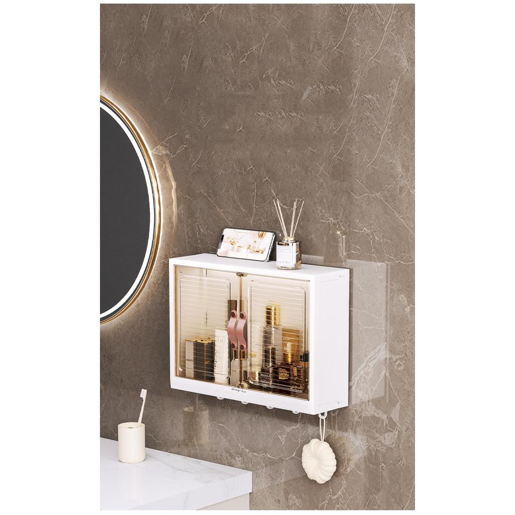 1 PC Bathroom Kitchen Storage Box Above the Toilet Wall-mounted Storage Rack Bathroom Sink Wall Punch-free Storage Box