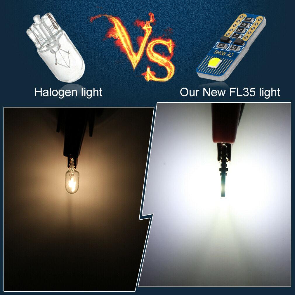 10шт T10 W5W Led Canbus WY5W 2SMD Bulb No Error 194168501 2825 Суперяркие внутренние купольные огни автомобиля Клин Хвостовая боковая автоматическая лампа 12 В 6000 К Белый Синий