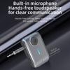 Автомобильный Bluetooth 5.3 приемник-адаптер 3,5 мм AUX разъемы для автомобильных динамиков A2DP беспроводной аудио музыкальный приемник адаптер поддержка TF карты автомобильная громкая связь