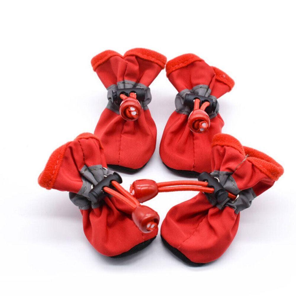 4Pcs Anti-slip Waterproof Footwear Rain Snow Boots Pet Rain Shoes Pet Shoes Dog Shoes