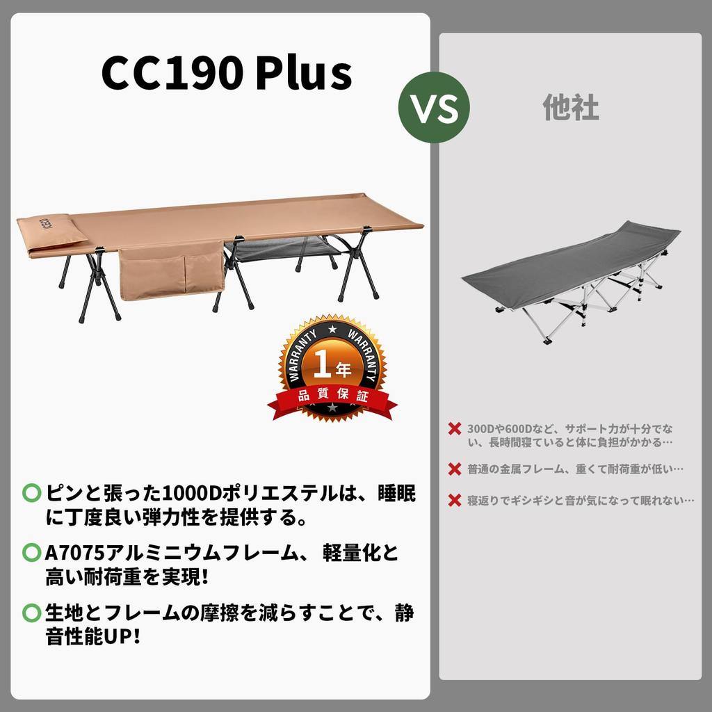 Улучшенная раскладушка для кемпинга ICECO 2WAY 1000D Грузоподъемность 180 кг Легкая Переключаемая Бесшумная конструкция Кровать для кемпинга на открытом воздухе Складная Легкая сборка Компактная