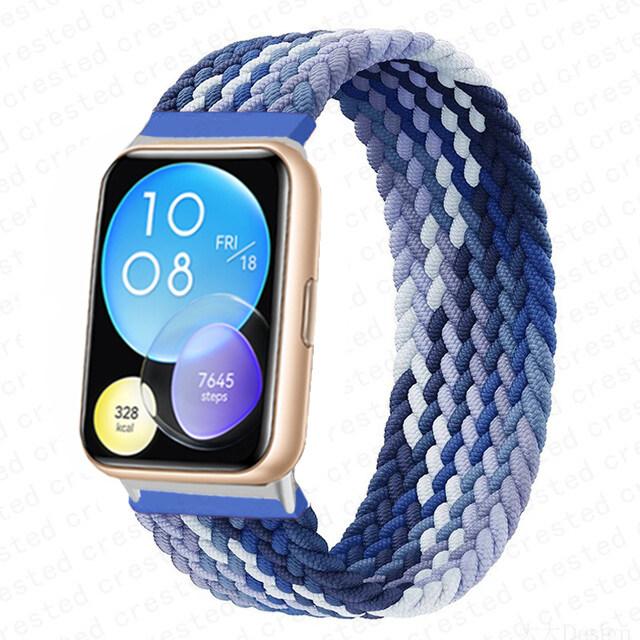 Эластичный нейлоновый ремешок без пряжки для Huawei Watch Fit 2 Sport, плетеный ремешок, наручные аксессуары для умных часов Huawei Fit 2 Watch