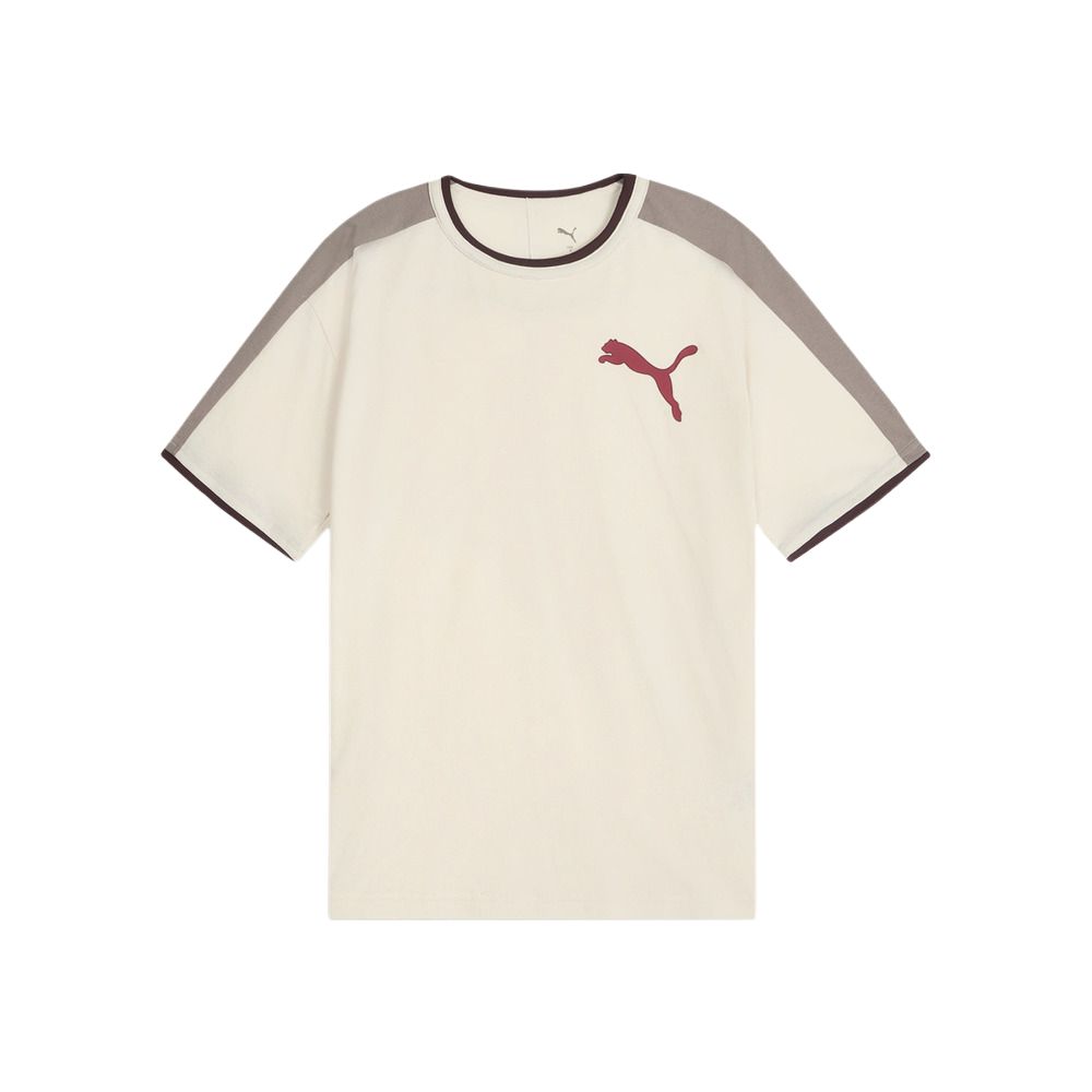Puma T7 Повседневная спортивная футболка с круглым вырезом и коротким рукавом, приятная для кожи, мужские топы 63979387