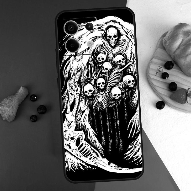 Bones Skeleton Case For Xiaomi Redmi Note 14 13 Pro 9 10 11 12 Pro 10S 11S 12S Redmi 13C 10C 12C 14C Coque