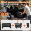 XXXL Foldable Wagon 300L 250KG Load Capacity, 130cm Extended, Extra Width 17x10 cm All-Terrain Wheels, Patented 4-Way Instant Setup, Black
