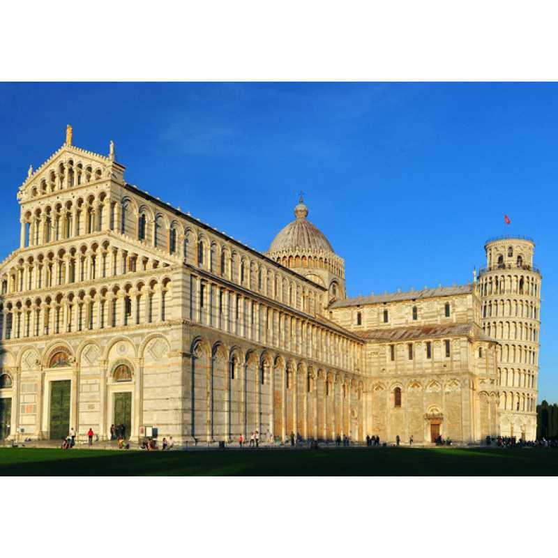 Framed Eiffel Tower & Leaning Tower of Pisa Poster with Free Shipping