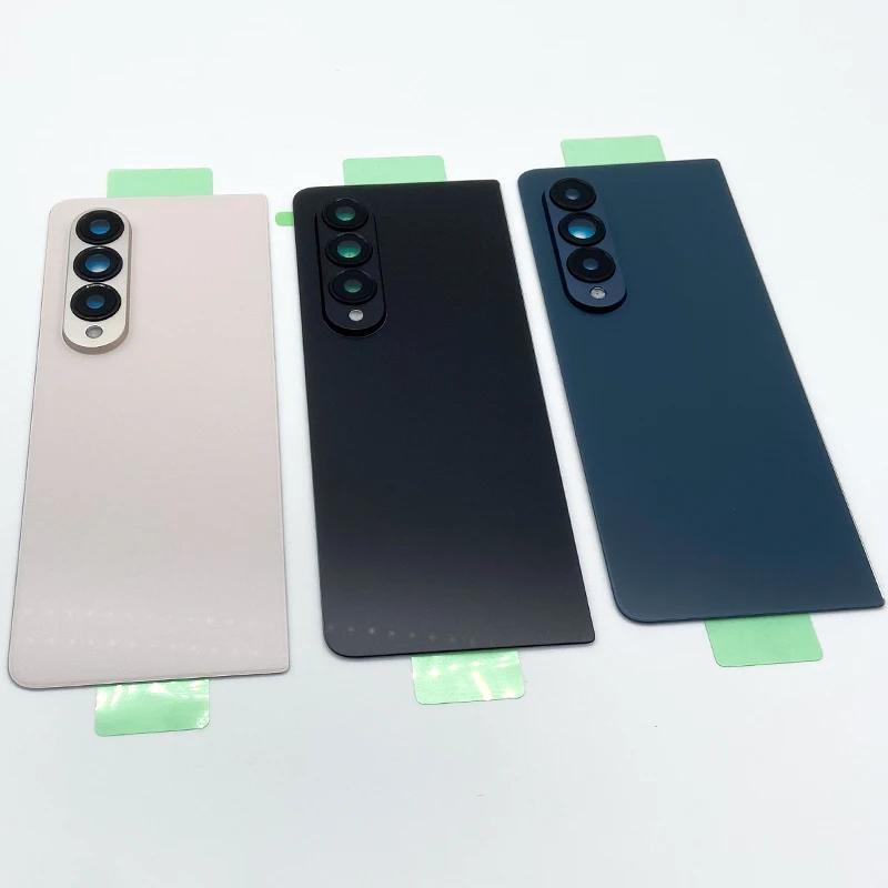 Задняя крышка аккумулятора для Samsung Galaxy Z Fold4 Fold 4 5G SM-F936B/DS Стеклянная панель Задний корпус с объективом камеры
