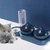 Pet Cat Bowl Automatic Feeder Water Dispenser Dog Cat Food Bowl with Drinking Raised Stand Double Dish Bowls for Cats Dogs Pet