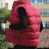 Men Waistcoat Stand Collar Sleeveless Zippered Pockets Solid Color Vest Coat Thickened Warm Windproof Vest Outwear