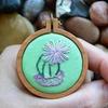 Round Cute Hand Crafts Wooden Embroidery Frame Cross Stitch Tools Hoop Ring Pendant