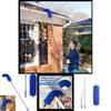 Roof And Gutter Cleaning Tool With Telescopic Pole And Dust Brush For Household Use