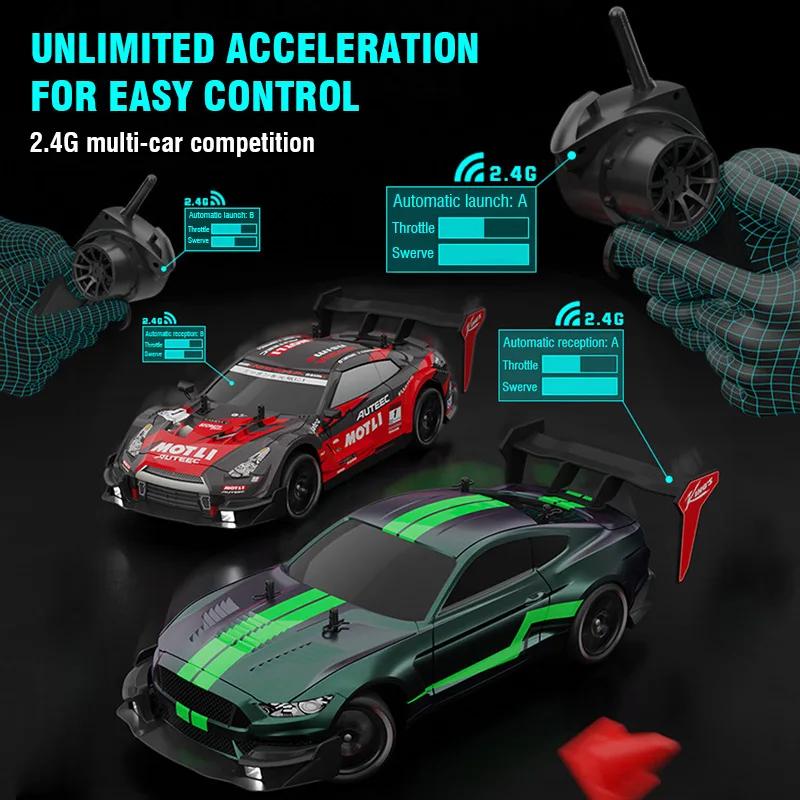 4WD Радиоуправляемая дрифт-машина 1/14 Радиоуправляемые гоночные машины 50 км/ч Высокоскоростной электрический гоночный автомобиль для детей Игрушки для мальчиков Подарки детям
