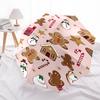 Gingerbread Man Themed Travel Umbrella-8 Ribs Automatic Opening and Closing, Portable Folding Design, Compact and Stylish Umbrella Suitable
