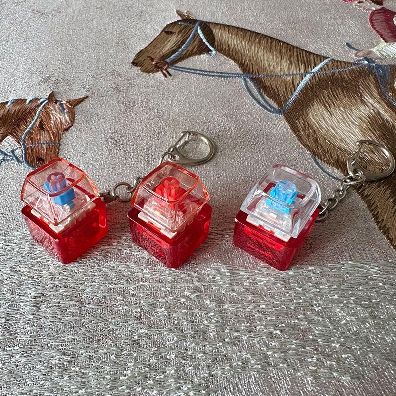 Creative Keycap Keychain Decompression Keycap Pendant Mechanical Keyboard Keyswitch Keychain Novelty Backpack Decoration Gifts