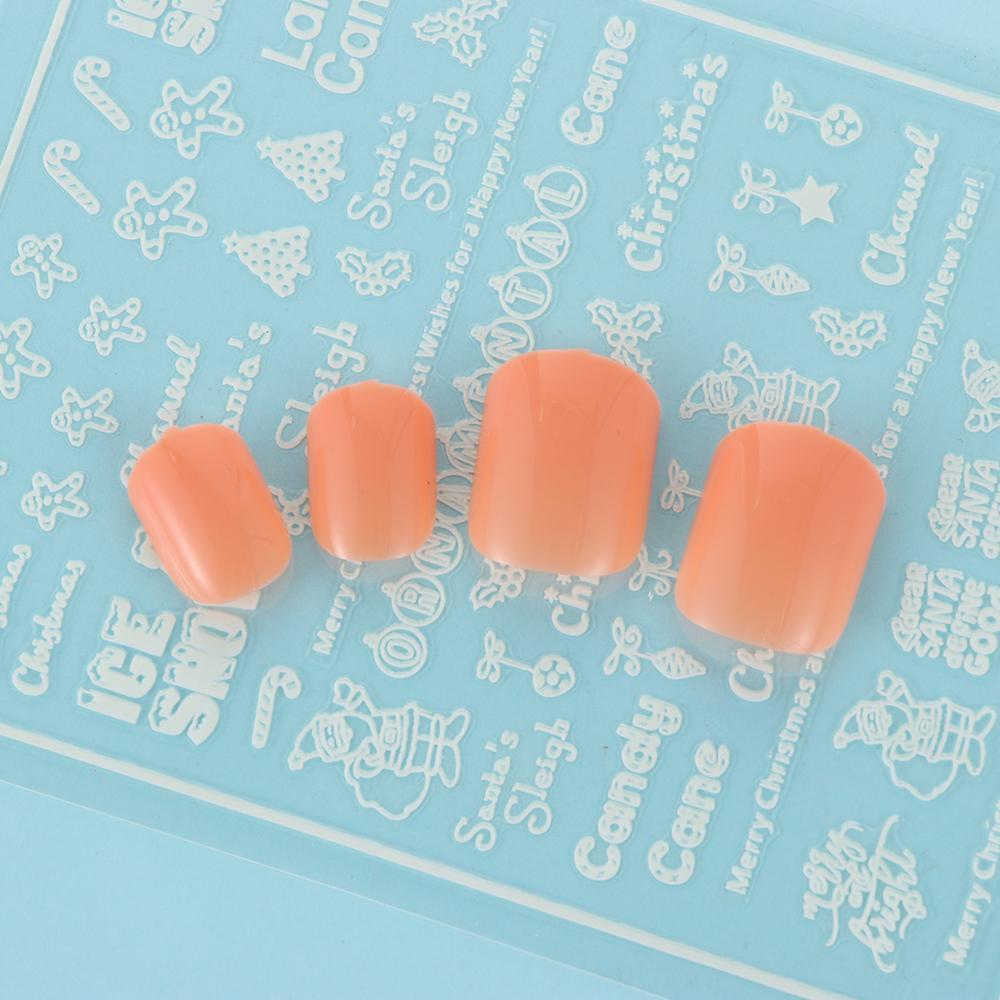 Art Slider светящиеся в темноте самоклеящиеся наклейки белые снежинки 3D светящиеся рождественские наклейки для ногтей