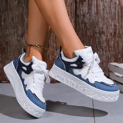 Роскошная новейшая женская обувь для скейтбординга с толстой подошвой, увеличивающая рост, универсальная, дышащая и нескользящая спортивная обувь