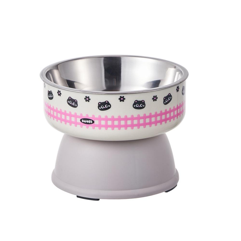 Cartoon Cat Food Water Bowl Anti Slip Elevated Cats Feeder Bowl  for Kitten/Puppy/Bunny