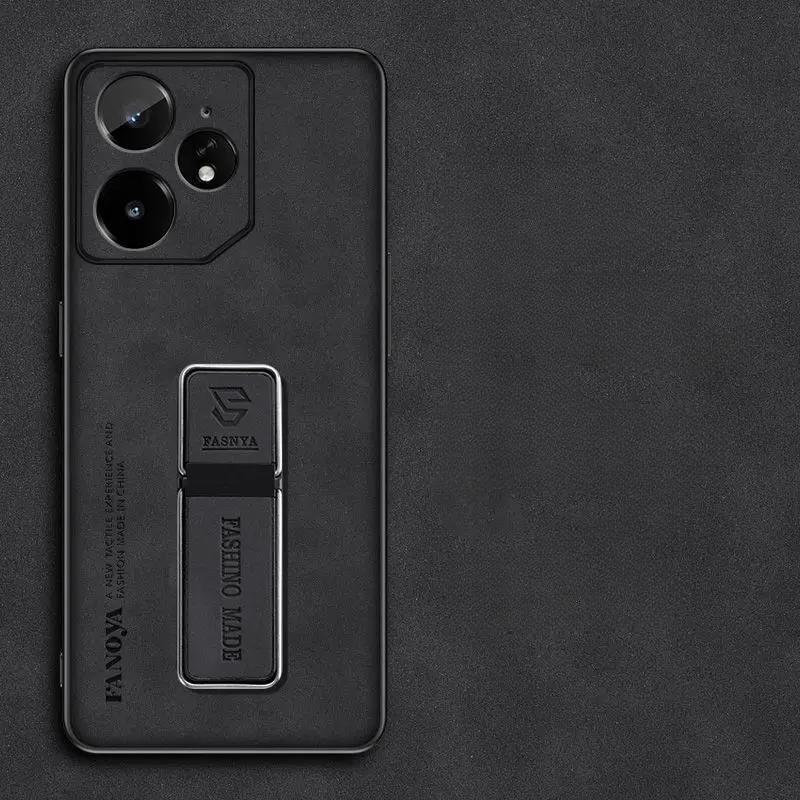 Чехол-подставка из овечьей кожи для Oppo Realme NEO 7 NEO7, матовая подставка, защитный силиконовый чехол для Realme GT 7 Pro GT6 T NEO 6SE