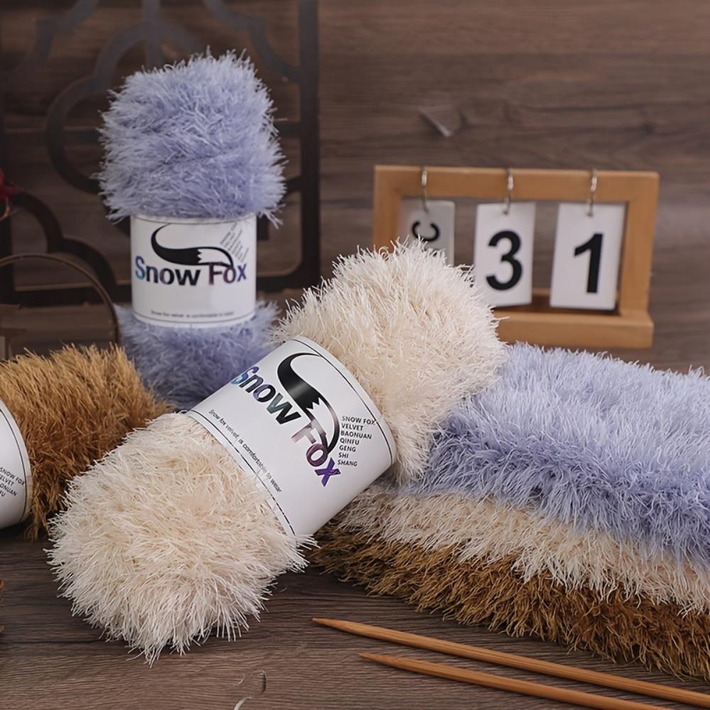 2шт пряжа мех шерстяная пряжа для вязания цветное плетеное волокно пряжи отлично подходит для пальто пижамы шарфы шапки одеяла и подушки