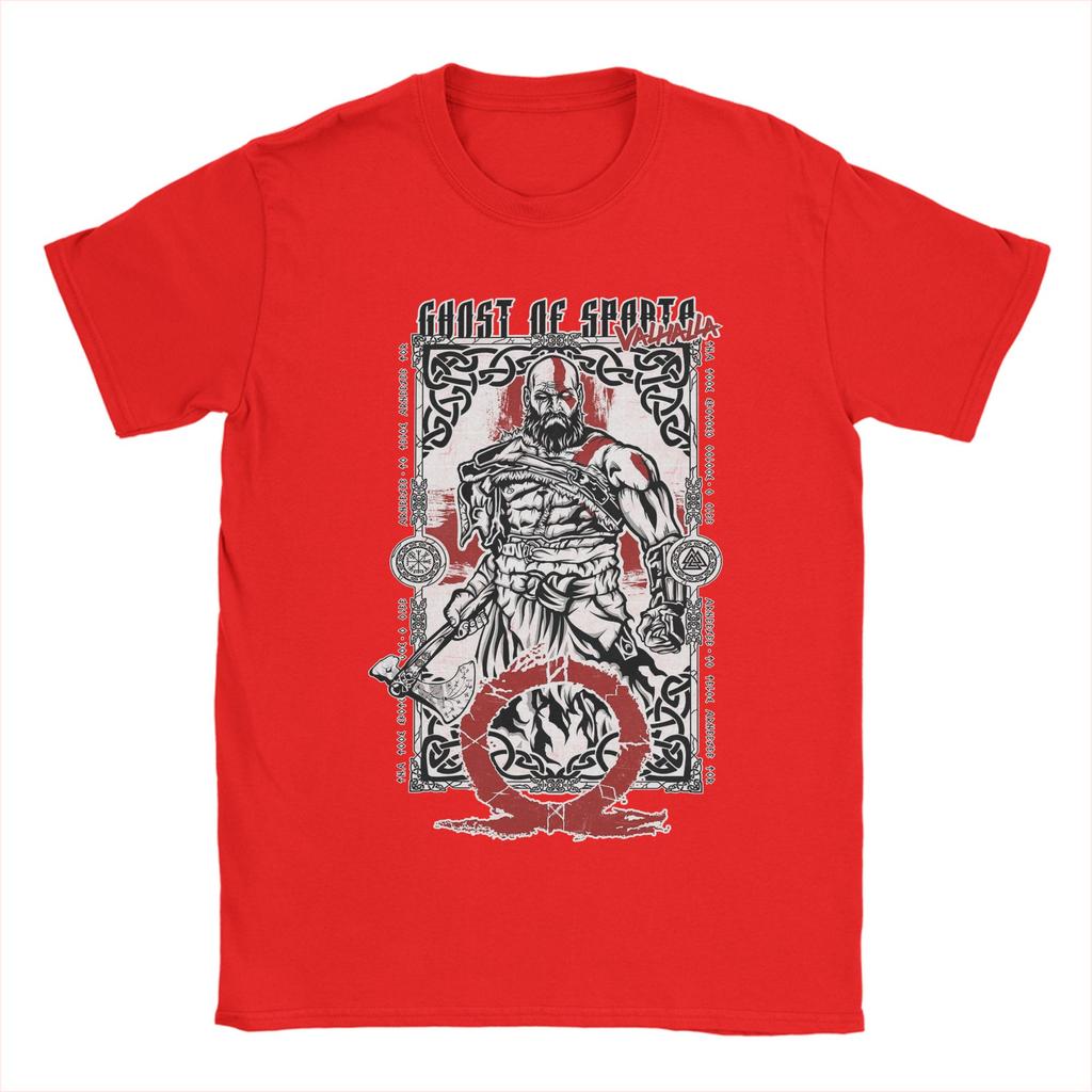 Ghost of Valhalla God of War Unisexs T Shirt Funny Tee Shirt Short Sleeve Crew Neck TShirt Cotton Summer Tops