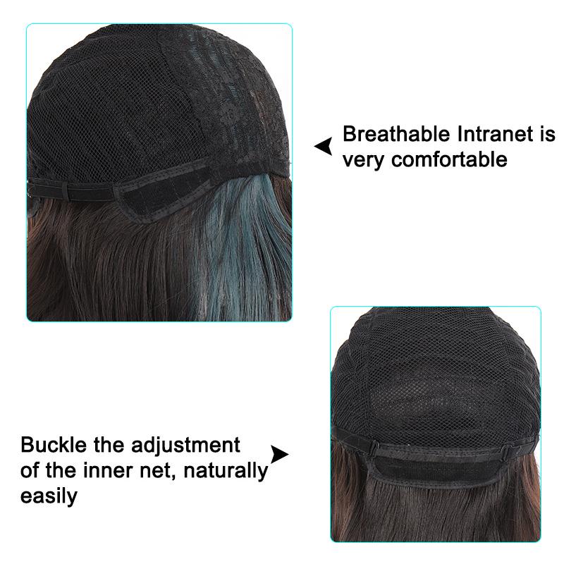 Короткий парик с челкой для женщин, синтетические парики, черные, коричневые парики для косплея для вечеринок, на каждый день, до плеч