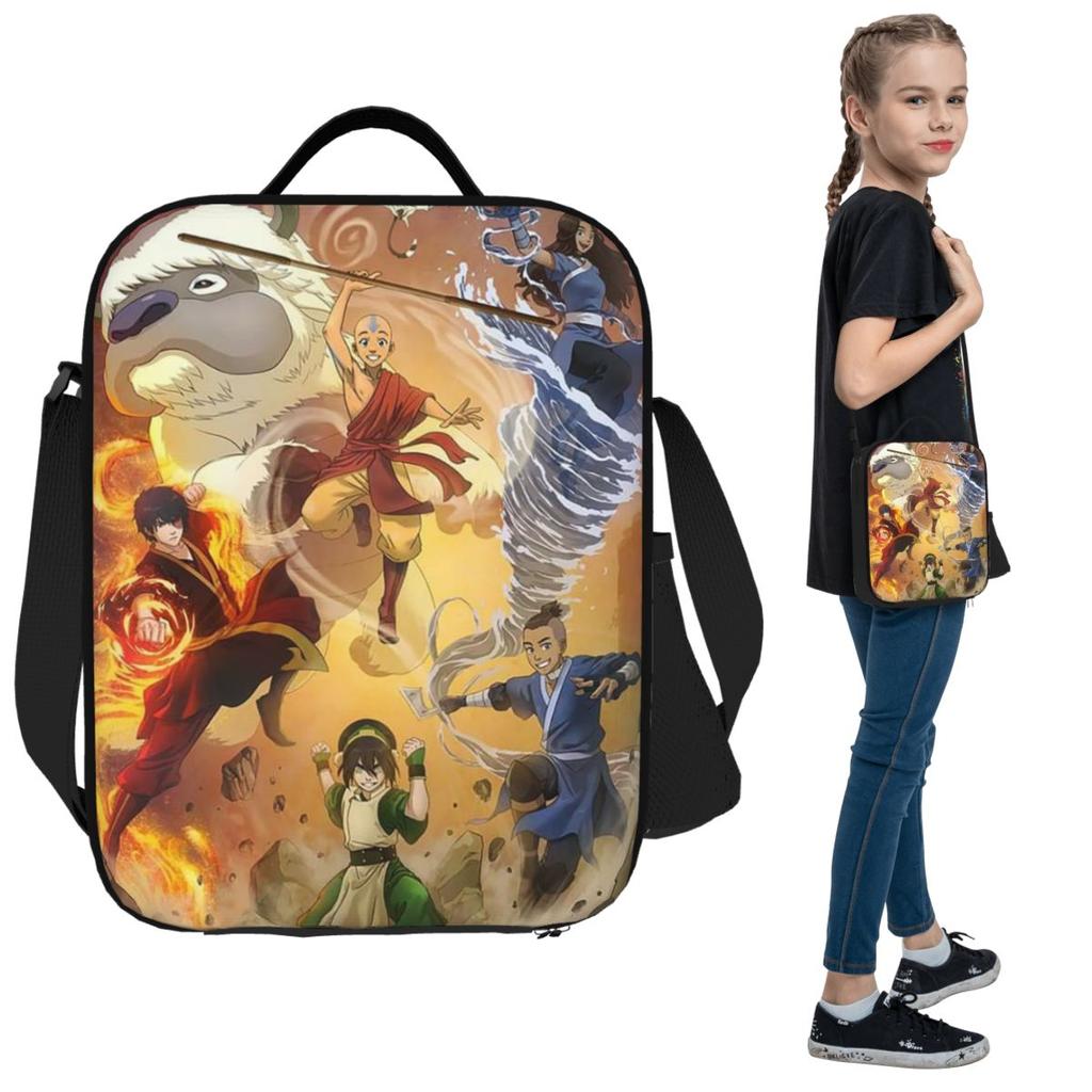 Avatar The Last Airbender Insulated Lunch Bag for Women Office Cooler Thermal Food Box Tote Portable Lunch Boxes Container