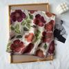 2024 New Fashionable Versatile Silk Scarf 68 Cm Printed Sunscreen Decorative Small Square Scarf Velvet Texture Scarf