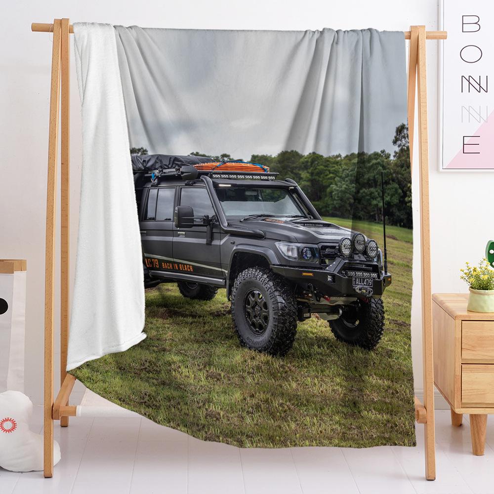 Blanket Car Locomotive Flannel Blanket Digital Printing Nap Blanket