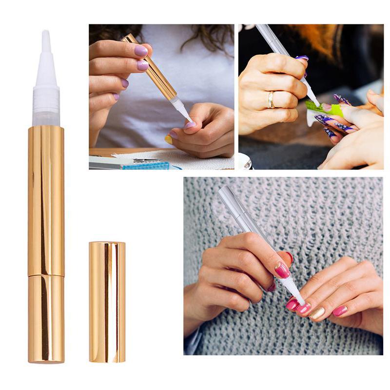 3ml Cuticle Oil Container with Brush and Lip Balm Tube, Empty Twist Pens Nail Nutrient Oil Tube