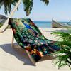 Peacock Oil Painting Print Beach Towel, Large Soft Quick Dry Towel for Beach Camping Swimming