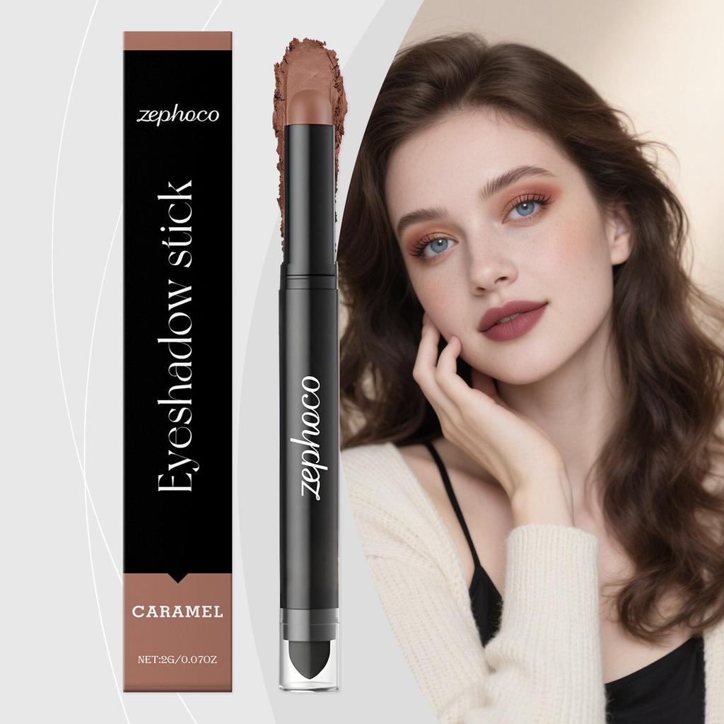 Zephoco Тени-карандаш для век Розовое золото/Карамель/Глубокий пурпурный/Персиково-розовый/Розовый/Нюдовый, Стойкие, Насыщенные цветом, Не размазываются, Водостойкий карандаш для век