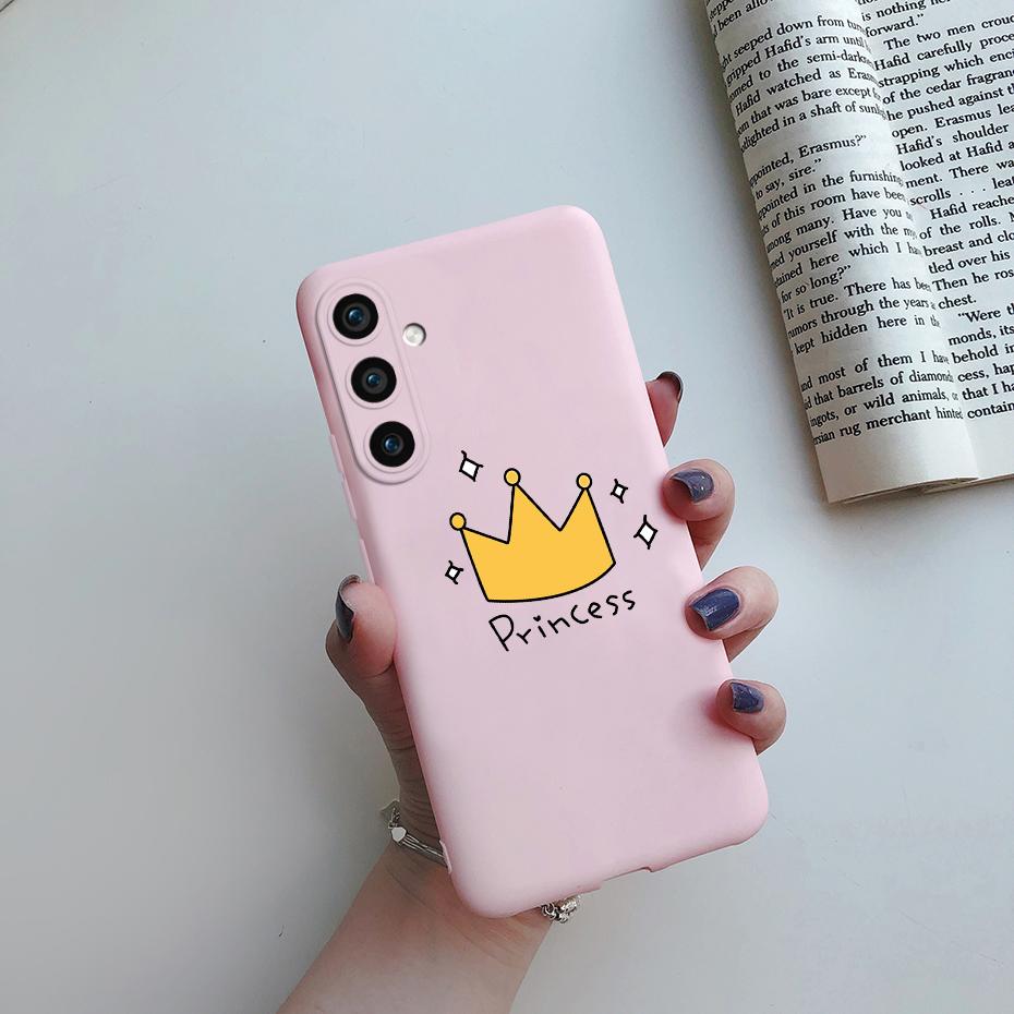 Для Samsung Galaxy S23 FE 5G Матовый чехол для телефона Милый мультяшный кот Мягкая силиконовая задняя крышка Для Samsung S23 FE S23FE S 23 FE 5G Чехол