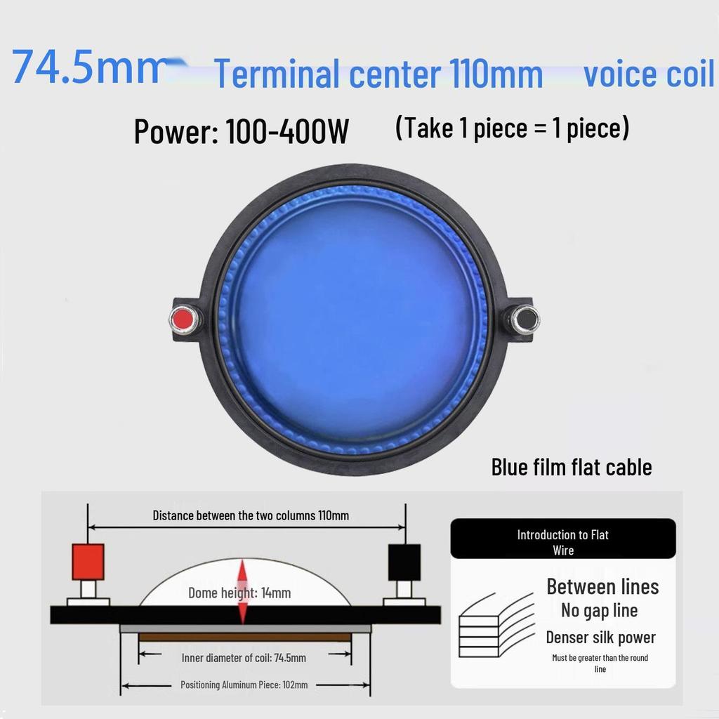 Ремонтные детали для диафрагмы высокочастотного динамика: 25-75 Жила Круглая Плоская Проволока