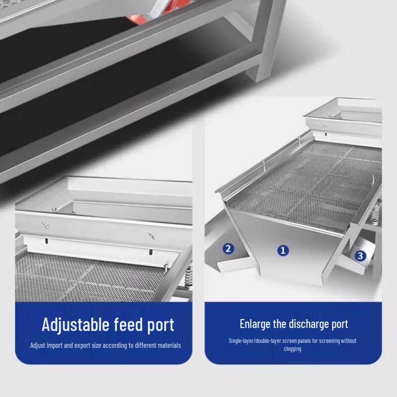 Industrial 304 SS Linear Vibrating Screen Machine CN plug (adapter included)