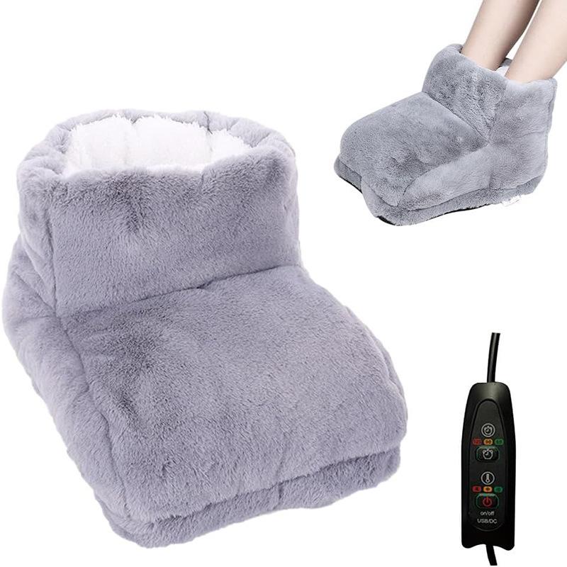 Cross-border USB electric heating shoes electric heating pads bed sleeping charging hot water bottle covers warm baby patches high-top foot warme